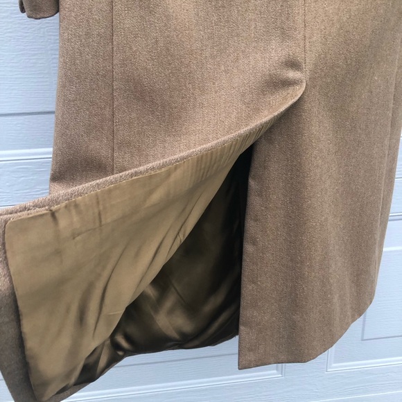 Henry Poole Savle Row London pure cashmere brown coat Size M - Picture 7 of 16